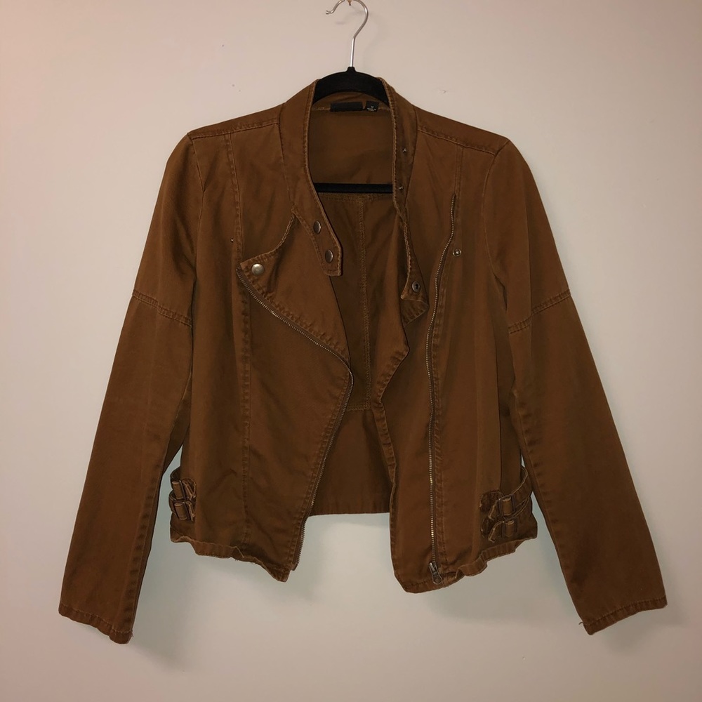 Edgy brown jacket
